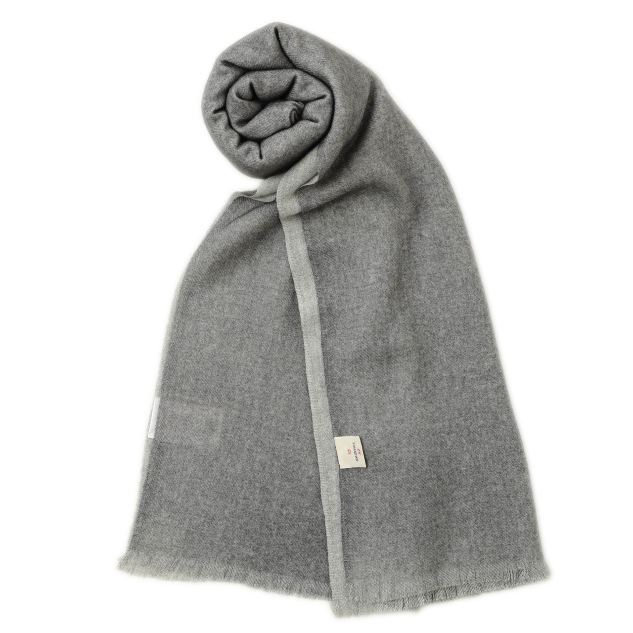 19 ANDREA'S 47 アンドレア ストール カシミヤ 大判 2トーン バイ